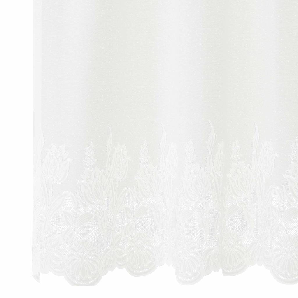 Lace Curtain with Curtains White 600x180cm Polyester